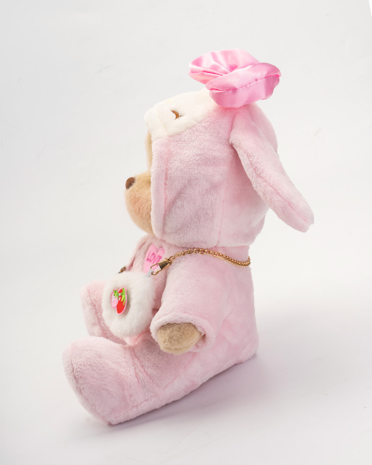 Getahug Love Strawberry Bear | Ours en peluche articulé fait main à offrir en cadeau